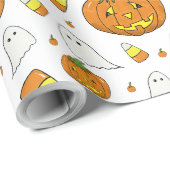Candy Corn Pattern Wrapping Paper Cadeaupapier (Rol Hoek)