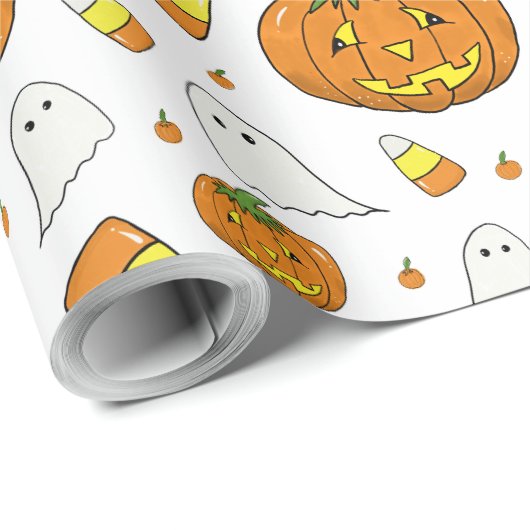 Candy Corn Pattern Wrapping Paper Cadeaupapier (Rol Hoek)
