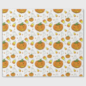Candy Corn Pattern Wrapping Paper Cadeaupapier (Vlak)