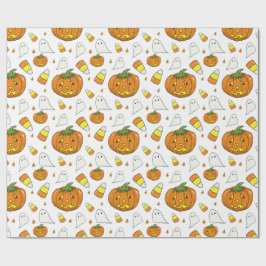 Candy Corn Pattern Wrapping Paper Cadeaupapier