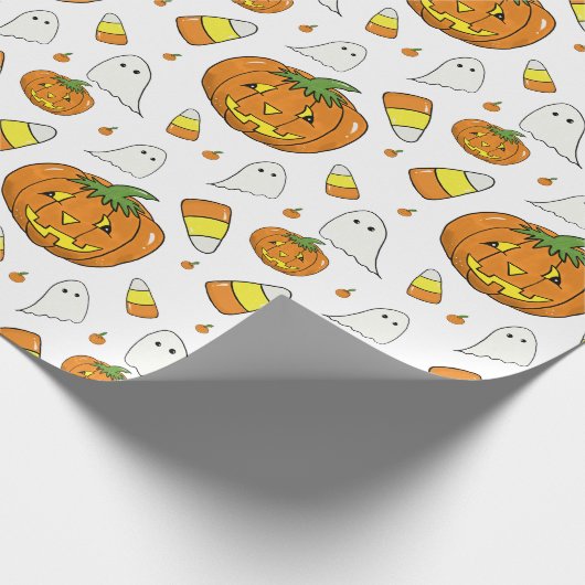 Candy Corn Pattern Wrapping Paper Cadeaupapier (Hoek)