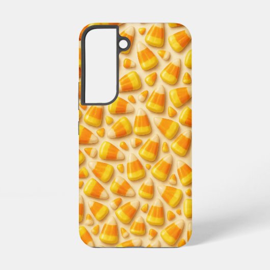 Candy Corn Pattern - Zoete Halloween Traktatie Samsung Galaxy Hoesje (Achterkant)