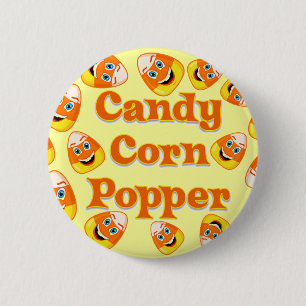Candy Corn Popper Ronde Button 5,7 Cm