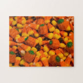 Candy Corn Puzzle. Snoep, herfst, Snoep Legpuzzel (Horizontaal)