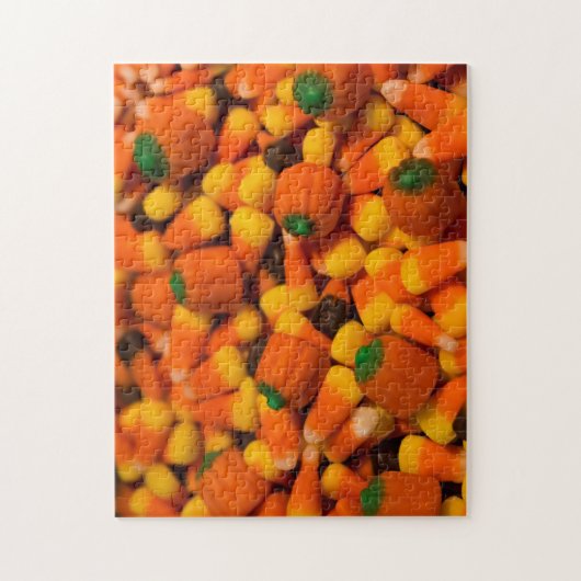 Candy Corn Puzzle. Snoep, herfst, Snoep Legpuzzel (Verticaal)