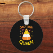 Candy Corn Queen Cute Halloween Kawaii Crown Sleutelhanger (Voorkant)