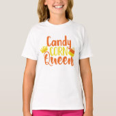 Candy Corn Queen Fun Halloween T-shirt (Voorkant)