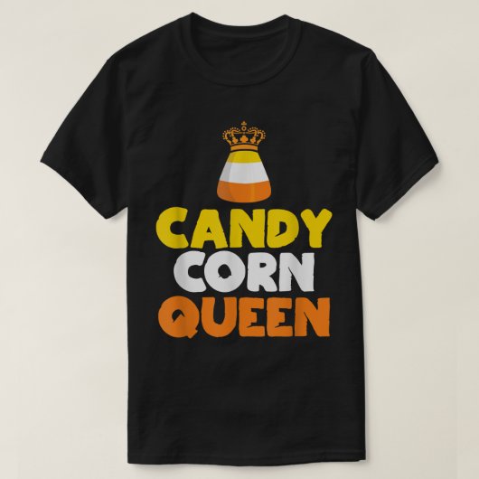 Candy Corn Queen Funny Candy Halloween Costume T-shirt (Design voorkant)