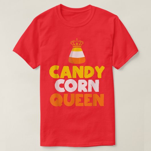 Candy Corn Queen Funny Candy Halloween Costume T-shirt (Design voorkant)