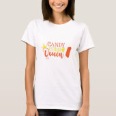 Candy Corn Queen Funny Cute Halloween T-shirt (Voorkant)