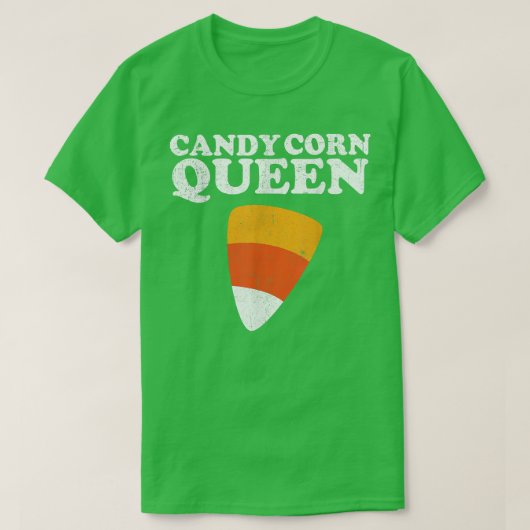 Candy Corn Queen Funny Halloween Retro 80's 70's C T-shirt (Design voorkant)