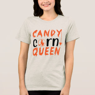 Candy Corn Queen Witch Halloween T-shirt