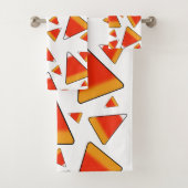 Candy Corn Red en Sinaasappel Bad Handdoek (Insitu)