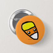 Candy Corn Ronde Button 5,7 Cm (Voorkant /achterkant)