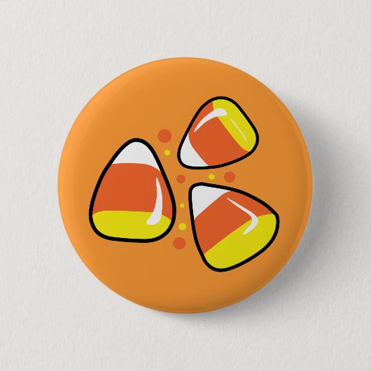 Candy Corn Ronde Button 5,7 Cm (Voorkant)
