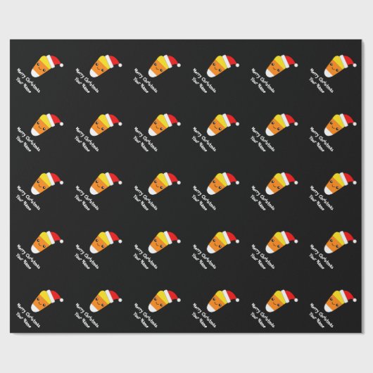 Candy Corn Santa Slause kerstinpakpapier Cadeaupapier (Vlak)
