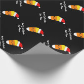 Candy Corn Santa Slause kerstinpakpapier Cadeaupapier (Hoek)