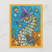 CANDY CORN SEAHORSE, ONDER HET ZEE HALLOWEEN FISH BRIEFKAART (Voorkant)