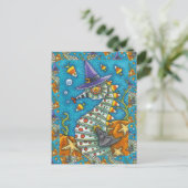 CANDY CORN SEAHORSE, ONDER HET ZEE HALLOWEEN FISH BRIEFKAART (Staand voorkant)