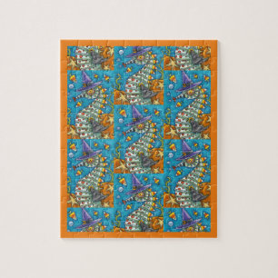 CANDY CORN SEAHORSE WITCH, ONDER HET ZEE HALLOEEN LEGPUZZEL
