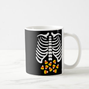 Candy Corn Skelet Rib Cage Halloween Kostuum Koffiemok