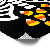 Candy Corn Skelet Rib Cage Halloween Kostuum Poster (Hoek)