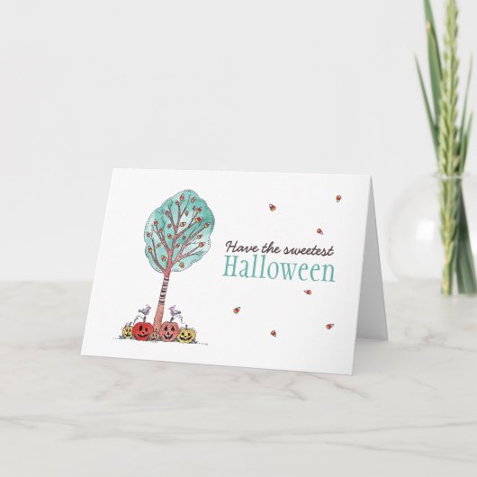 Candy Corn Slechtste Halloween Feestdagen Kaart (Voorkant)