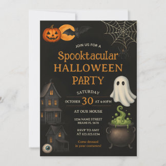 Candy Corn Spooktacular Halloween Party Uitnodigen Kaart