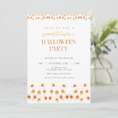 Candy Corn Spooktacular Halloween Party Uitnodigin Kaart (Staand voorkant)