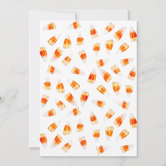 Candy Corn Spooktacular Halloween Party Uitnodigin Kaart (Achterkant)