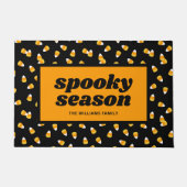 Candy Corn Spooky Seizoen Halloween Deurmat (Voorkant)