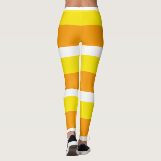 Candy Corn Stripes Herfst Leggings (Achterkant)