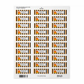 Candy Corn Stripes Return Address Labels (Full Sheet)