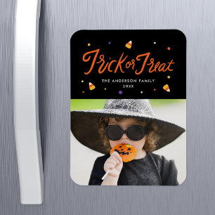 Candy Corn Trick or Treat Foto Halloween Magneet