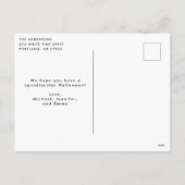 Candy Corn Trick or treat Halloween Foto Feestdagenkaart (Achterkant)