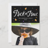 Candy Corn Trick or treat Halloween-fotokaart (Voorkant)