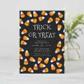 Candy Corn Trick or treat Halloween Kaart (Staand voorkant)