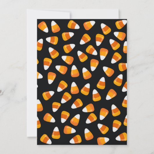 Candy Corn Trick or treat Halloween Kaart (Achterkant)