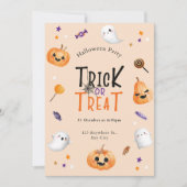 Candy Corn Trick or treat Halloween Party Invitati Kaart (Voorkant)