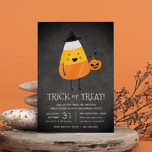 Candy Corn Trick or treat Halloween Party Kaart