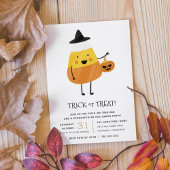 Candy Corn Trick or treat Halloween Party Kaart