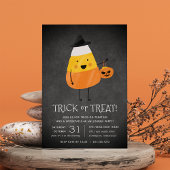 Candy Corn Trick or treat Halloween Party Kaart