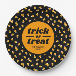 Candy Corn Trick or treat Halloween Party Papieren Bordje