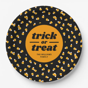 Candy Corn Trick or treat Halloween Party Papieren Bordje