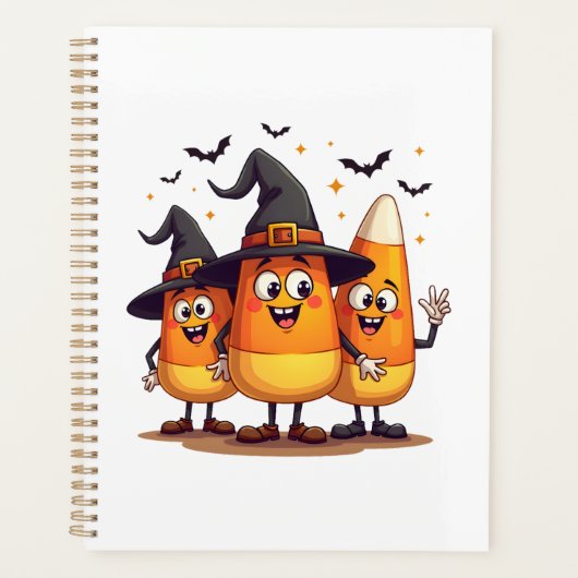 Candy Corn Trio � Grappige Halloween Karakters Planner (Voorkant)