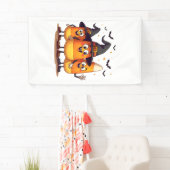 Candy Corn Trio - Grappige Halloween Karakters Spandoek (Insitu)