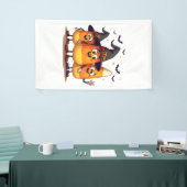 Candy Corn Trio - Grappige Halloween Karakters Spandoek (Beurs)