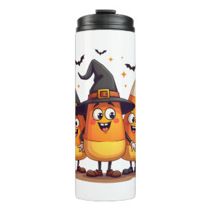 Candy Corn Trio � Grappige Halloween Karakters Thermosbeker