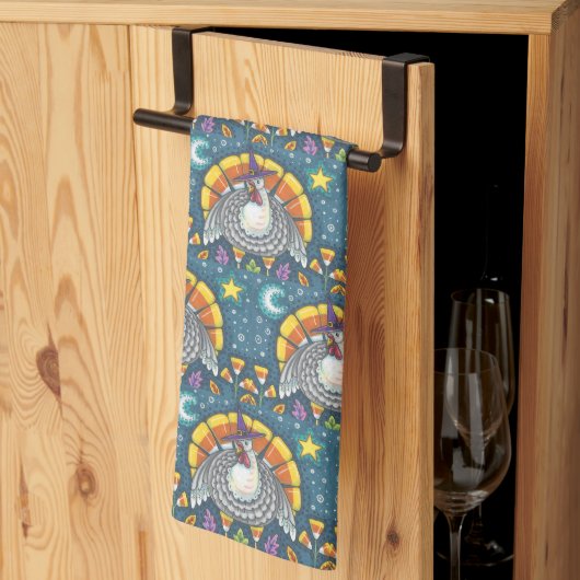 CANDY CORN TURKEY, THANKSGIVING BIRD KITCHEN TOWEL THEEDOEK (Derde Gevouwen)