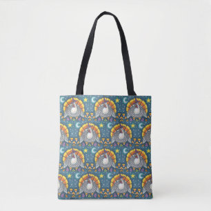 CANDY CORN TURKEY THANKSGIVING SHOULDER CANVAS TAS